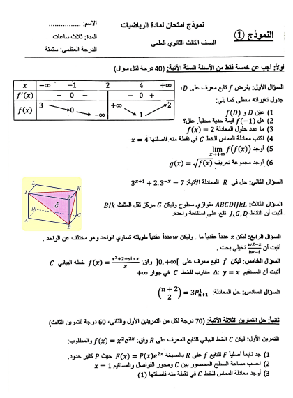 نموذج تعليم الرياضيات الابتدائية مع الحل، الأستاذ ماهر بربر، المرحلة الجامعية، المنهج السوري